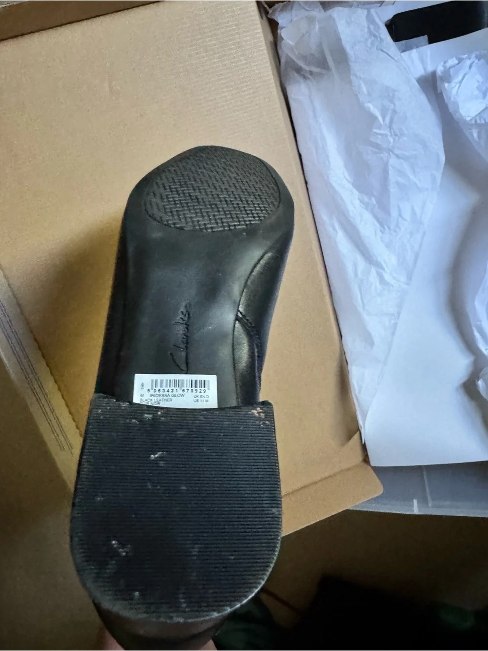 Clarks smooth black
